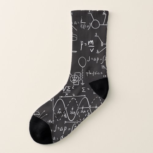 Scientific Formulas Chalkboard Calculations Patte Socks