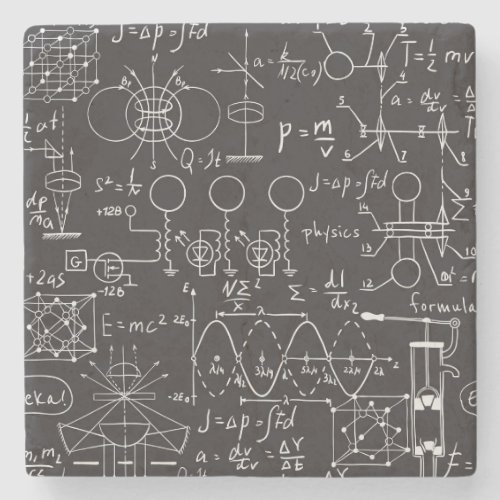 Scientific Formulas Chalkboard Calculations Patte Stone Coaster