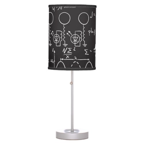Scientific Formulas Chalkboard Calculations Patte Table Lamp
