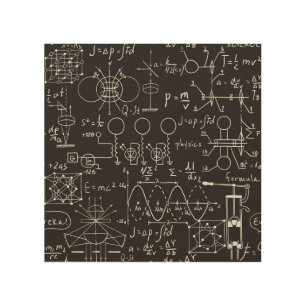 Scientific Formulas: Chalkboard Calculations Patte Wood Wall Art