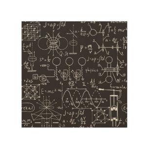 Scientific Formulas: Chalkboard Calculations Patte Wood Wall Art