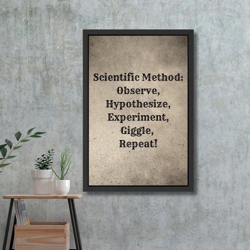 Scientific method  Science   Framed Art