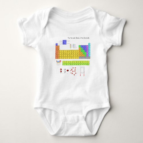 Scientific Periodic Table of the Elements Baby Bodysuit