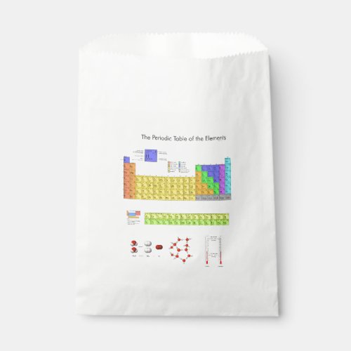 Scientific Periodic Table of the Elements Favor Bag