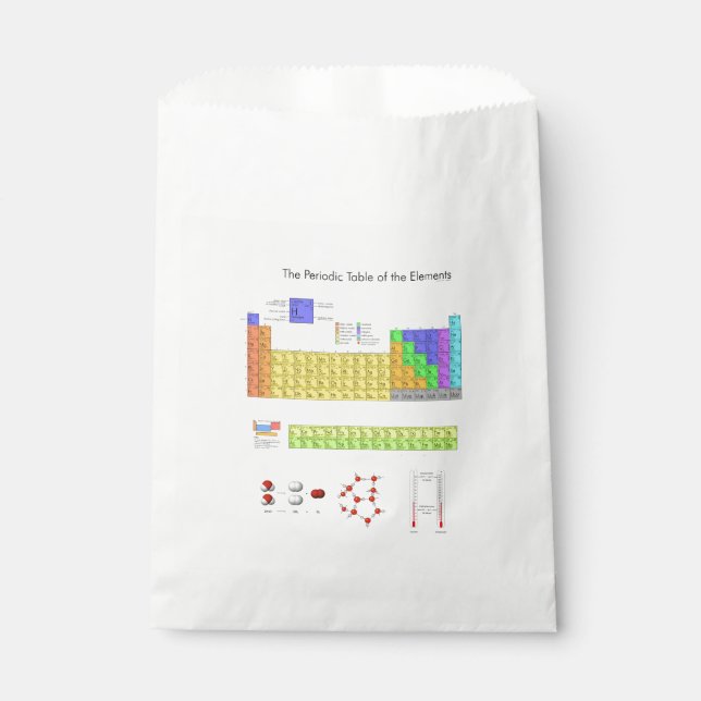 Scientific Periodic Table of the Elements Favor Bag (Front)