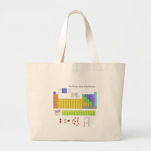 Scientific Periodic Table of the Elements Large Tote Bag