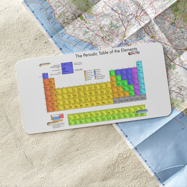 Scientific Periodic Table of the Elements License Plate | Zazzle