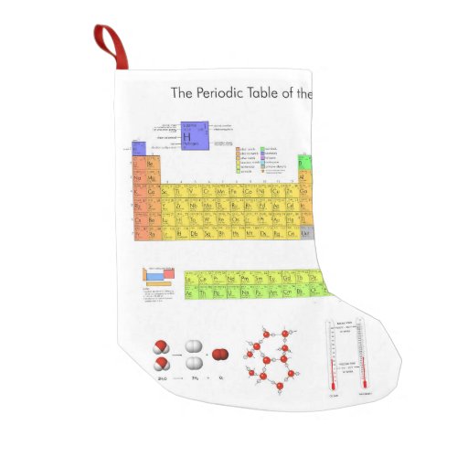Scientific Periodic Table of the Elements Small Christmas Stocking