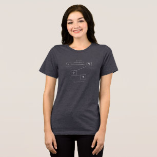 “Scientific Proof of L O V E” – T-Shirt  Tri-Blend Shirt