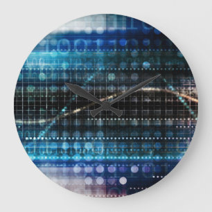 Scientific Research and Genetic DNA Science Large Clock