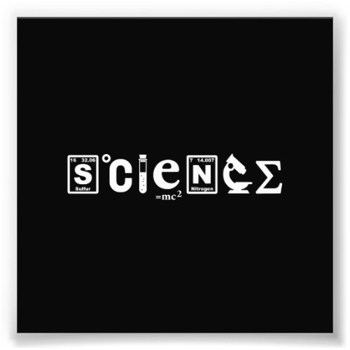 Scientific Symbols Science Photo Print
