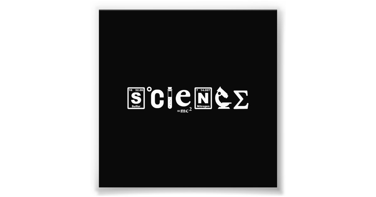 Science Photo Print Scientific Symbols Science Photo Print | Zazzle