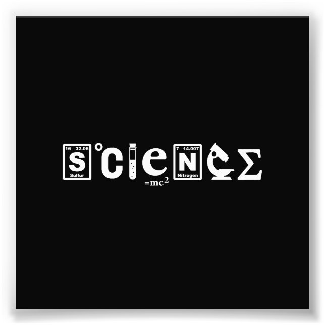 Scientific Symbols Science Photo Print (Front)