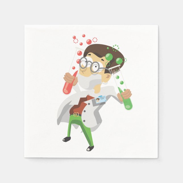 Scientific Test Tubes Napkins (Front)