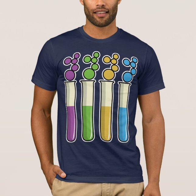 Scientific Test Tubes T-Shirt (Front)