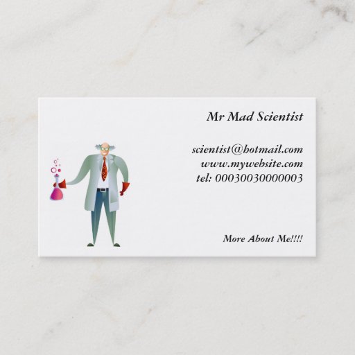 Customizable Scientist Business Card