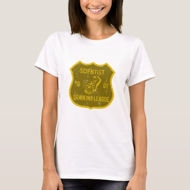 Scientist Drinking League T-Shirt (Front)