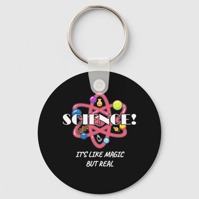 Scientist Gift | Chemistry Science Is Like Magic Keychain (Front)
