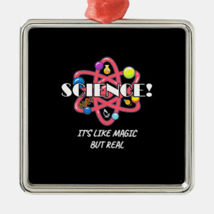 Scientist Gift Chemistry Science Is Like Magic Metal Ornament