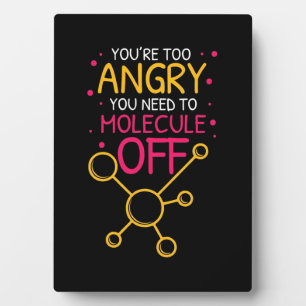 Scientist Gift Chemistry You Are Too Angry Plaque