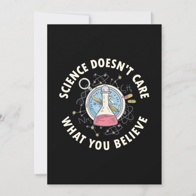 Scientist Gift | Science Does Not Care Save The Date (Front)