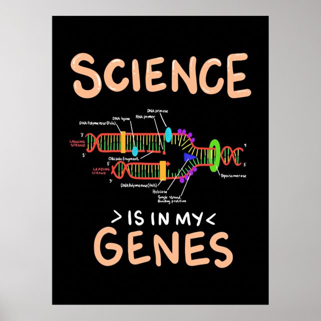 Scientist Gift | Science Is In My Genes Poster (Front)
