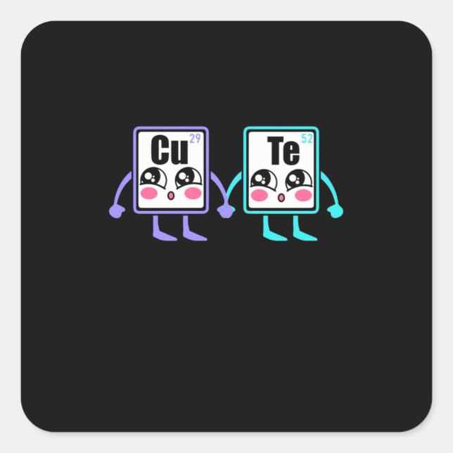 Scientist Gift | Scientist Gift | Cute Chemistry Square Sticker (Front)