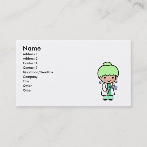 Customizable Scientist Girl Business Cards