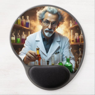 Scientist In A Laboratory Mixing Potions, Gel Mouse Pad
