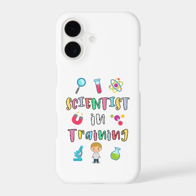 Scientist in Training for Young Scientists Iphone Case (Back)