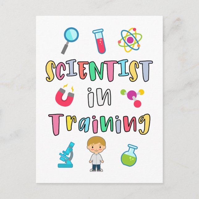 Scientist in Training for Young Scientists Postcard (Front)