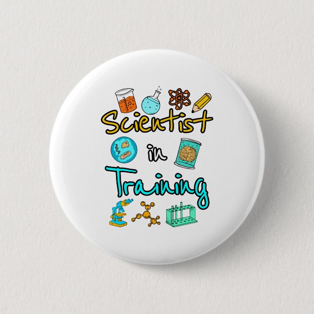 Scientist in Training Science Lover STEM Button (Front)