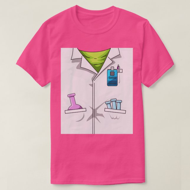 Scientist Lab Coat Scientist Costume T-Shirt (Design Front)