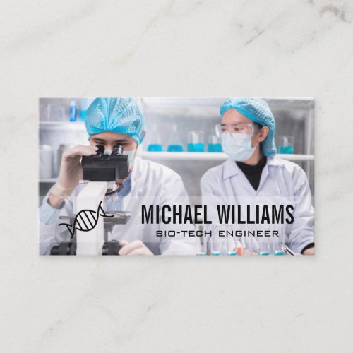 Scientist Looking Through Microscope  Business Card