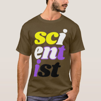 scientist nonbinary vertical no border T-Shirt