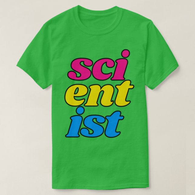 scientist pansexual vertical border 1 T-Shirt (Design Front)