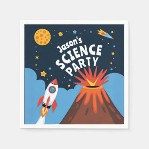 scientist party stem rocket science kids napkins
