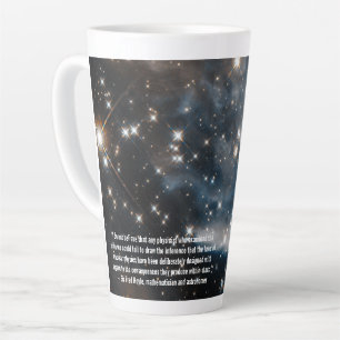 Scientist Quote and Constellation Photo Latte Mug