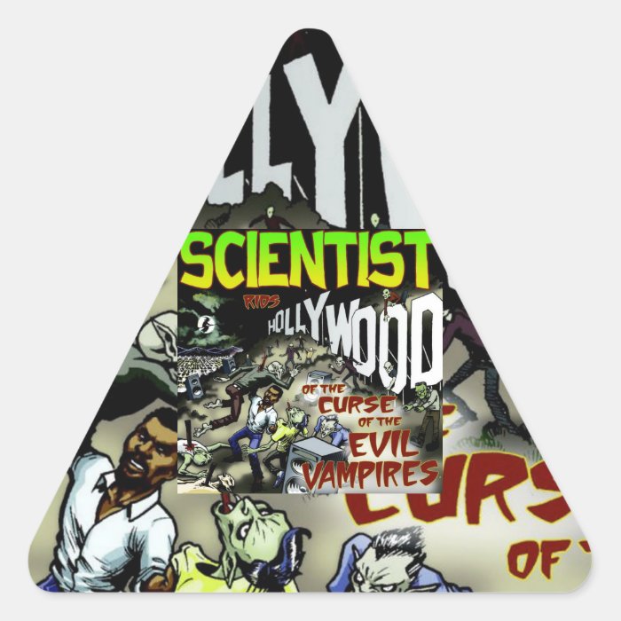 Scientist rids Hollywood of the Curse of the Vamps Triangle Sticker