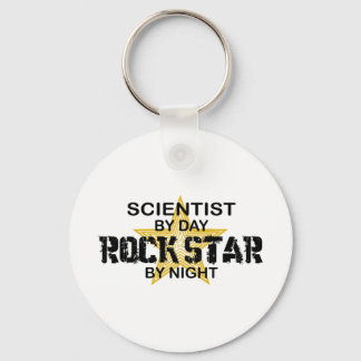 Scientist Rock Star by Night Keychain
