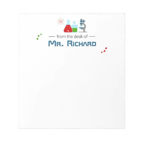 Scientist Science Teacher Researcher Stationery Notepad