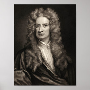 scientist sir Isaac Newton portrait Poster