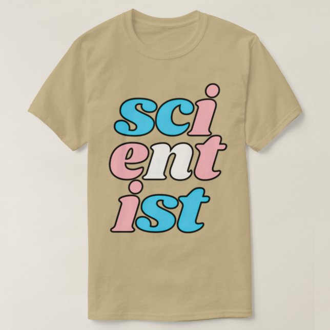 scientist trans vertical border T-Shirt (Design Front)