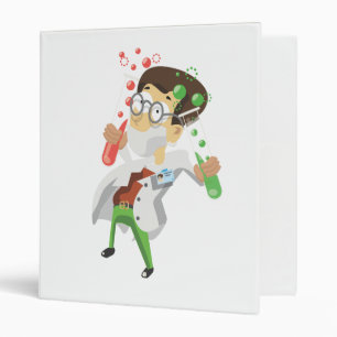 Scientist With Test tubes 3 Ring Binder
