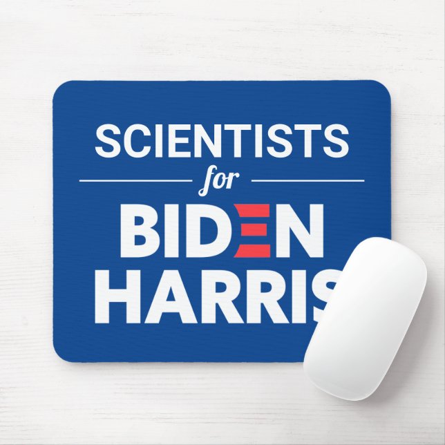 Scientists for Biden Harris Custom Text Blue Mouse Pad (With Mouse)