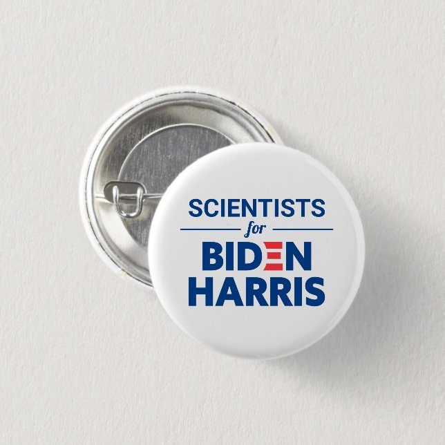 Scientists for Biden Harris Custom Text Button (Front & Back)