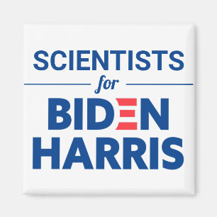 Scientists for Biden Harris Custom Text White Magnet