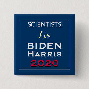 Scientists For BIDEN HARRIS Square Campaign Button