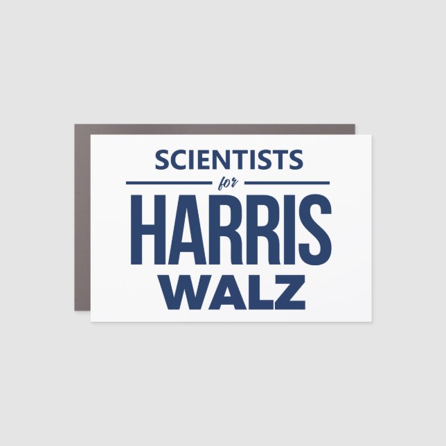 Scientists for Harris Walz Car Magnet (Front)