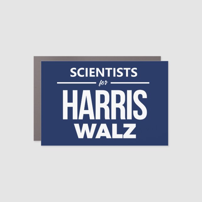 Scientists for Harris Walz Car Magnet (Front)